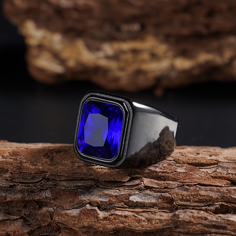 1pc Stainless Steel Couple's Ring Retro European American Style